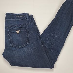 Guess Premium Jeans Denim Daredevil Skinny 27 Distressed Destroyed Whiskered